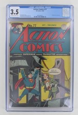 Action Comics #77 Superman 3.5 CGC 1944 The Prankster, Mort Meskin, Stan Kaye DC picture