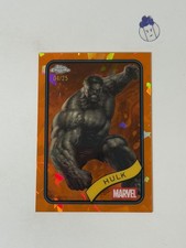 2025 Topps Chrome Marvel #128 Hulk Base Orange Refractor 04/25 picture