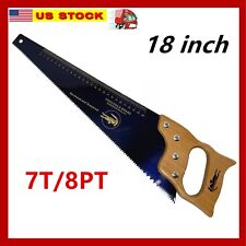 18 Inch Wood Hand Saw, 7 TPI Heavy Duty Wood Saw for Woodworking & Sawing, Black picture