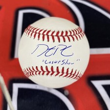 Dustin Pedroia Signed Boston Red Sox OMLB Laser Show Inscription Steiner CX Auto picture