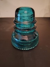 Vintage Hemingray No. 40 Glass Insulator Aqua Blue CD 152 Antique Decor picture