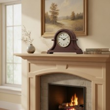 Timeless Vintage Farmhouse Clock - Elegant Quartz Movement, Silent Design picture