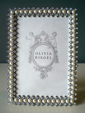 Olivia Riegel Crystal & Pearl 5x7 Photo Frame New in Box picture