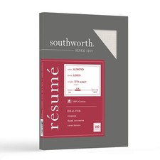 Southworth Rd18Acfln 100 Cotton Linen Resume Paper Almond 32 Lbs. 8-1/2 X 11 picture