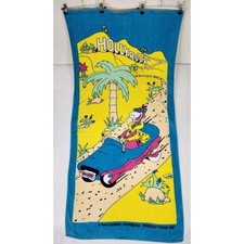 Vintage 1986 Hanna-Barbera Hollyrock Dino Beach Towel Jay Franco Flintstones picture