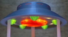 The Invaders UFO/Flying Saucer - Small - In Flight With Stand & Lights picture