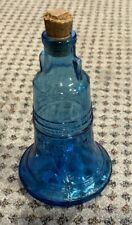 Wheaton Glass Liberty Bell Bottle Blue 7 3/4