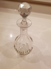 RARE 1961 Federal Club Whiskey Distillery Mass USA  Crystal Gold Letter Decanter picture