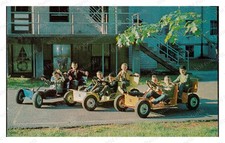 Sharon Massachusetts 1950s Camp Go-Karts Kids Standard Postcard picture