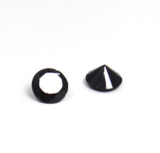 2.75 Ct New Round Cut Natural Fine Black Onyx GGI Certified Loose Gemstone Pcs-2 picture