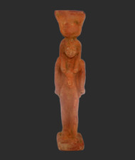 UNIQUE PHAROH HANDMADE ANCIENT EGYPTIAN ISIS HAthor Stand Statue Lord Of Truth picture