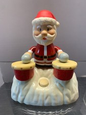 Animated Chain Fong Santa Claus Playing Drums Bongos Christmas Toy Decoration picture