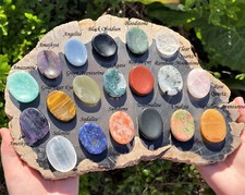 Natural Crystal Worry Stone: Choose Gemstone (Crystal Healing Pocket Stone) picture