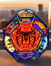 BSA RAINBOW COUNCIL OA 197 WAUPECAN 2026 JAMBOREE 7-PATCH CSP SPIDER-MAN 83 MADE picture