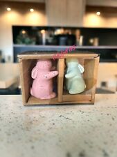 Bunny Pastel Cute Salt/ Pepper Shakers Collectibles Decor Cute Pink, Blue picture
