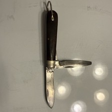 Vintage Kutmaster TL-29 Electrician Knife – Utica NY – Center Lock – Wood Handle picture