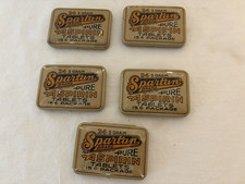 4 Vintage Spartan Pure Aspirin 24 Count Tin 15 cent Package Empty picture