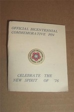 1776-1976 OFFICIAL AMERICAN REVOLUTION BICENTENNIAL COMMEMORATIVE LAPEL PIN EXC picture