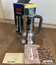 Alessi 9090•6 Espresso Coffee Maker Vintage Unused with BOX from JAPAN picture