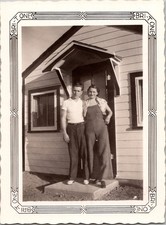 1939 Vintage Photo Lake Okoboji Couple Our Family Started Here Black & White picture