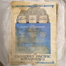 Canadian Pacific Steamships 1927 Blue Ribbon Fleet Flyer - READ DESC picture