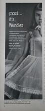 1957 GIrls Wundies Swedish Apron lace pink beading slip Vintage fashion ad picture