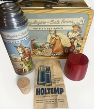 VTG 1953 Roy Rogers RR Ranch Lunch Box & Thermos w/ Original Paperwork & Inserts picture