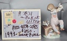 Lladro 07621 Pick Of The Litter Girl w/Puppies Porcelain Figurine Spain Retired picture