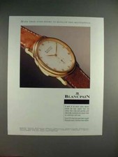 1987 Blancpain Watch Ad - 10,000 Hours to Develop picture