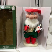 Santa's Best Santakins Animated Christmas Painting Artist Santa Stubby 20” Tall picture