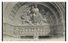 Arles Cathedral Portal Standard Postcard COPY RPPC picture