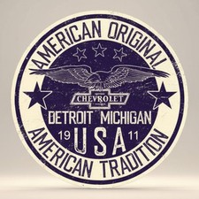 Chevrolet American Tradition 1911 Embossed Metal Wall Sign picture