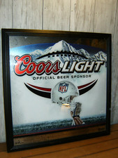 Coors Light NFL Bar Mirror 2010 Rare Raised Helmet 24