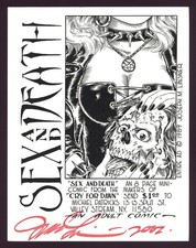 Sex and Death Signed Promotional Flyer (1989) picture
