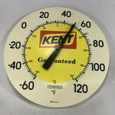 Vintage Kent Feeds Seeds Plastic Outdoor Thermometer 12” picture