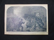 1885 Civil War Print - Battle of Antietam, Night Scene, Frederic Bombardment picture