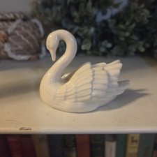 Vintage Lenox Porcelain Swan Place Card Holder/Cake Topper Ivory picture