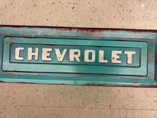 Large Chevrolet Truck  Tailgate   Metal Sign Raised letter 29 By 10 Inches picture