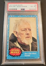 1977 Topps Star Wars #6 Ben Obi-Wan Kenobi Series 1 Blue PSA 6 EX- MT Vintage RC picture