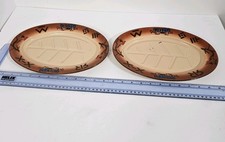 Vintage NASCO Enamel Western Steak Plates picture