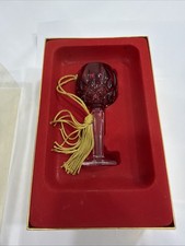 Vintage Gorham Lady Anne Ruby Crystal Christmas Ornament Germany New in Box picture