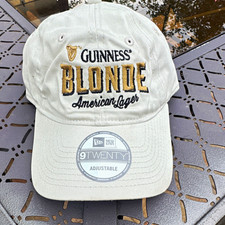Guinness New Era 9TWENTY Adjustable Hat Cap Blonde American Lager Breweriana picture