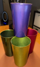 Vintage Set Of 4 Bascal Tumblers From Italy Beautiful Jewel Tones picture