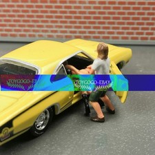 miniature 1/64 Romantic Couple fit Valentine Diorama sexy Red Dress girl no car picture