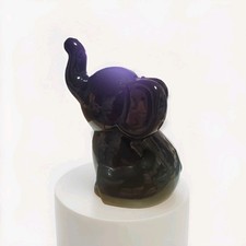 Pearhead Elephant Bank Glossy Black Ceramic, 9