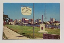 Tony Jannus Park Showing Skyline of Tampa Florida Postcard Vintage Unposted picture