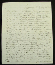 JEFFERSON CITY  MISSOURIANS  ABOLITIONISTS  BEER & ELECTIONS LETTER 1858 picture
