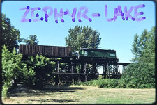ZL-1587 Original Slide BN GP38-2 Freight Trestle Bridge Action West Salem OR '88 picture
