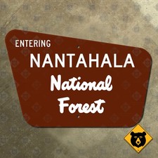 USFS Entering Nantahala National Forest North Carolina highway road sign 21x14 picture