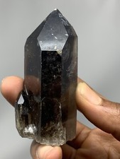 RARE Natural ISIS Manifest Spirit Smoky Quartz Point Wand Brazil 4.8oz S6 picture